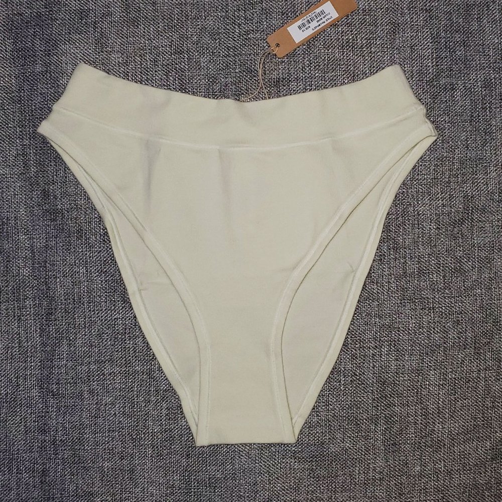 NWT SKIMS XS Cotton Jersey Cheeky Tanga BONE